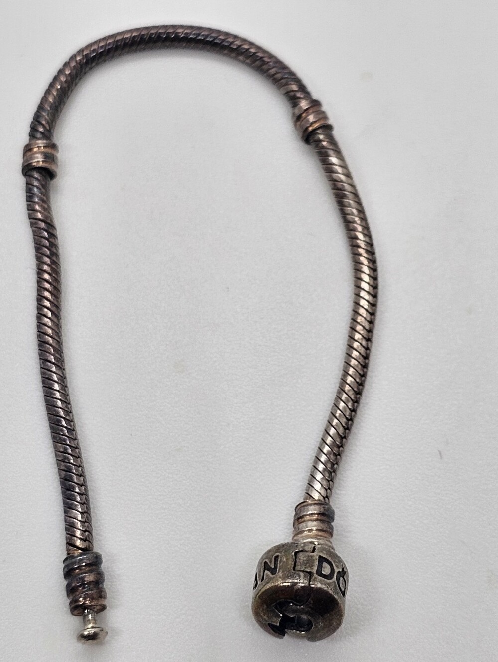 Pandora Sterling Silver Barrel Clasp Bracelet
